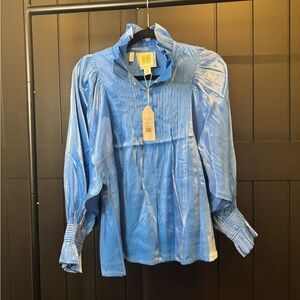 Emily McCarthy Blue Blouse